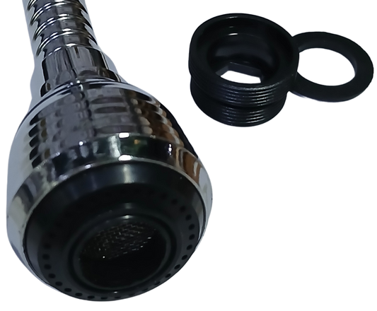 Flexible Sink Faucet Sprayer, 360-Degree Swivel Spray Nozzle, Stainless Steel Extension Hose, Chrome