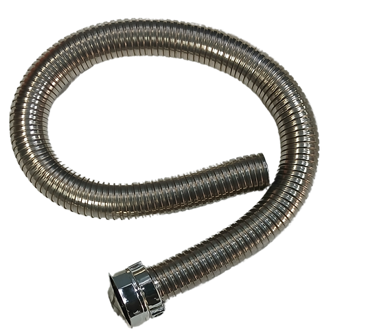 Stainless Steel Coated Flexible Wash Basin &amp; Sink Waste Pipe – 3 Feet (Rat-Proof Design)