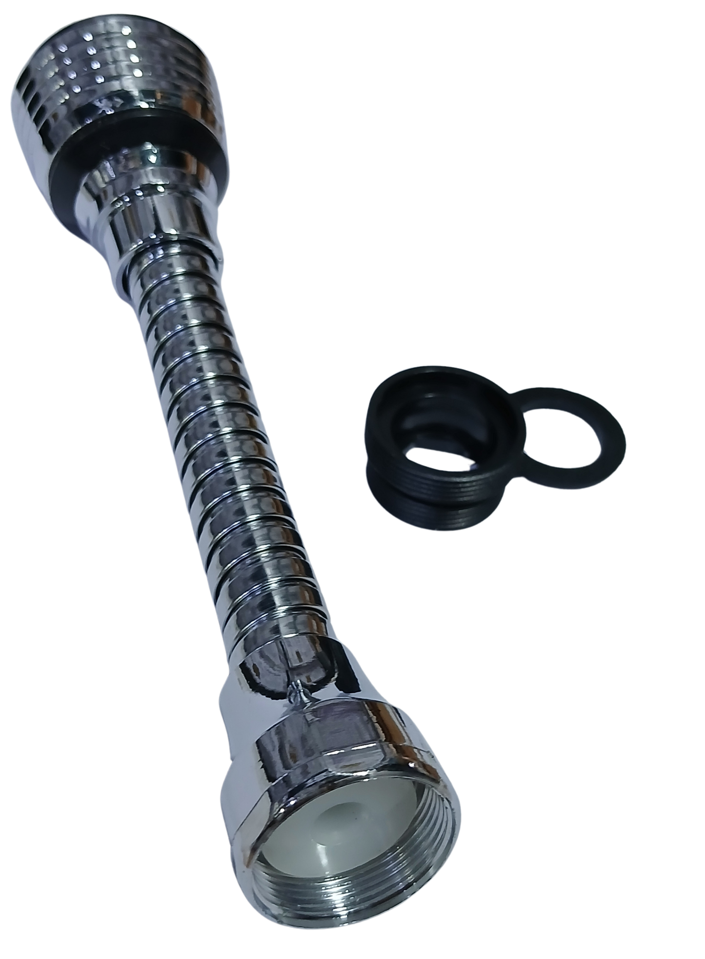 Flexible Sink Faucet Sprayer, 360-Degree Swivel Spray Nozzle, Stainless Steel Extension Hose, Chrome