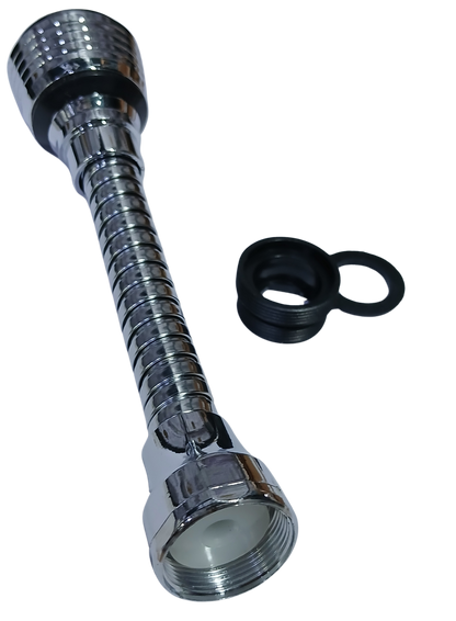 Flexible Sink Faucet Sprayer, 360-Degree Swivel Spray Nozzle, Stainless Steel Extension Hose, Chrome