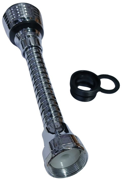 Flexible Sink Faucet Sprayer, 360-Degree Swivel Spray Nozzle, Stainless Steel Extension Hose, Chrome