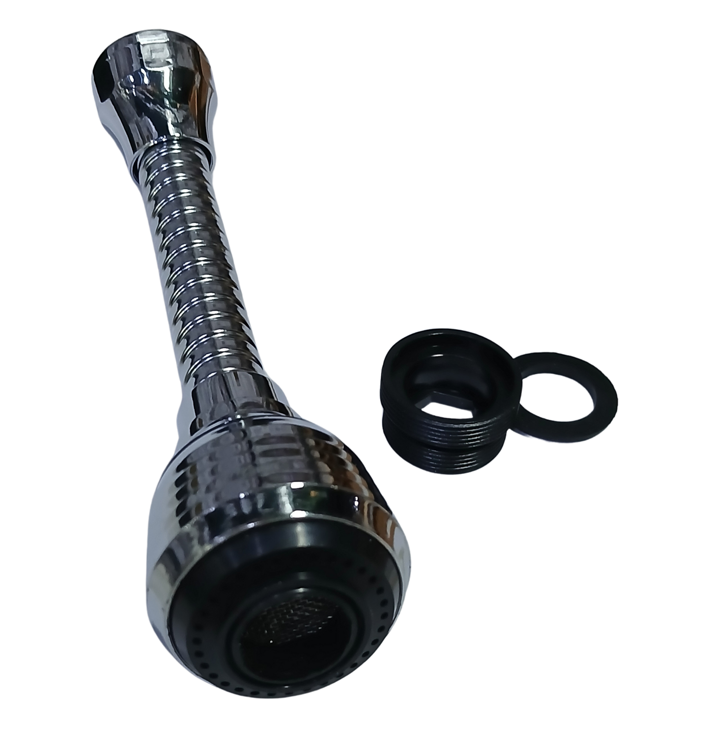 Flexible Sink Faucet Sprayer, 360-Degree Swivel Spray Nozzle, Stainless Steel Extension Hose, Chrome