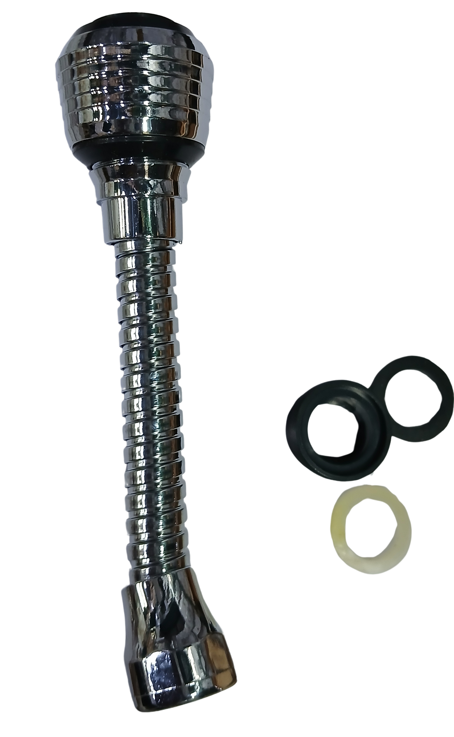 Flexible Sink Faucet Sprayer, 360-Degree Swivel Spray Nozzle, Stainless Steel Extension Hose, Chrome