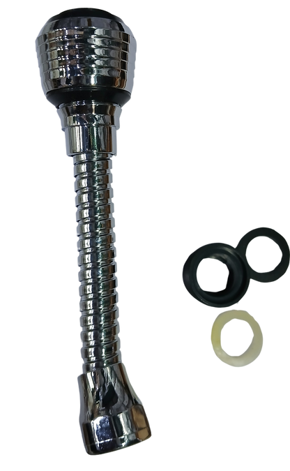 Flexible Sink Faucet Sprayer, 360-Degree Swivel Spray Nozzle, Stainless Steel Extension Hose, Chrome